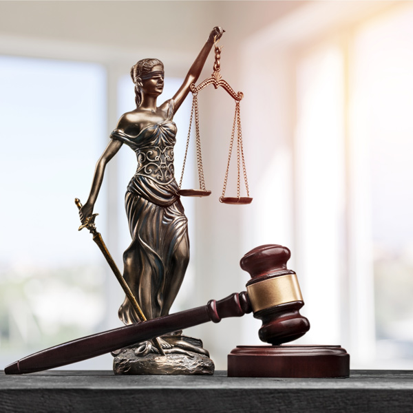 lady justice and gavel